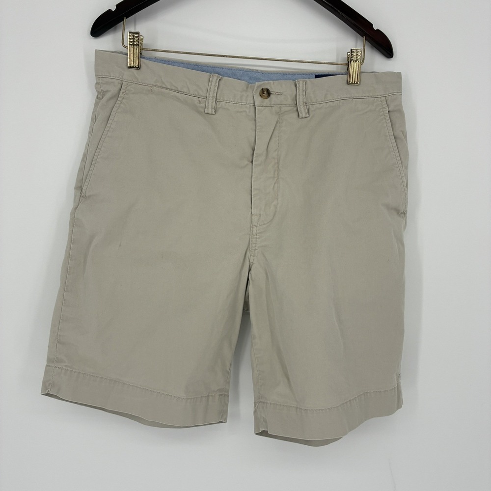 Polo Ralph Lauren Shorts Mens 34 Khaki Classic Fit Stretch Chino Twill Summer